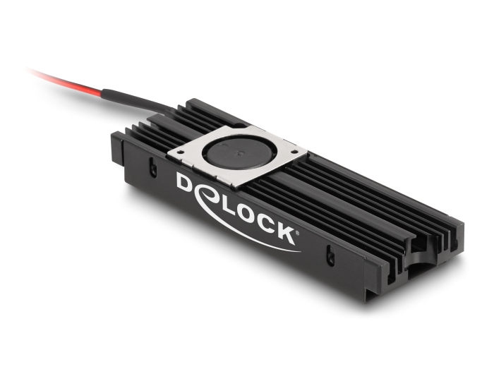 Delock Kühlkörper mit Lüfter für M.2 SSD 2280 schwarz #2 