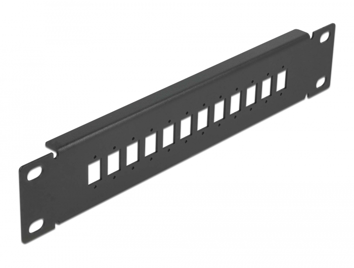 Delock 10″ LWL Patchpanel 12 Port für SC Simplex / LC Duplex 1 HE schwarz #1 