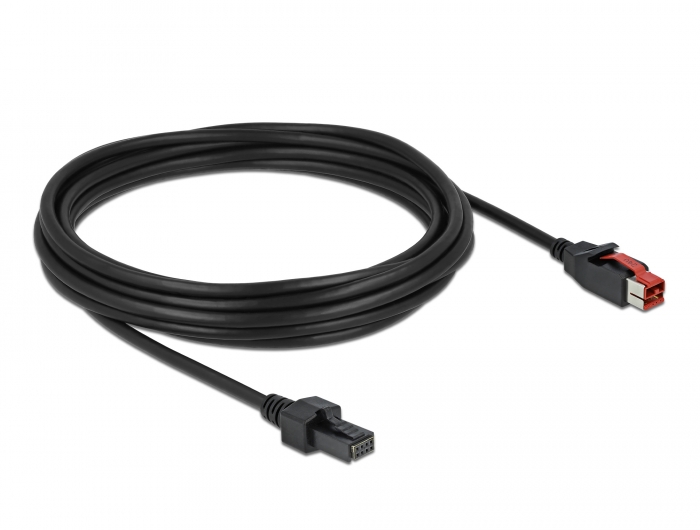 Delock PoweredUSB Kabel Stecker 24 V zu 2 x 4 Pin Stecker 5 m für POS Drucker und Terminals #2 
