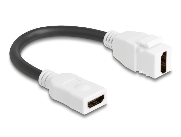 Delock Keystone Modul Kabel HDMI Buchse zu Buchse 8K 60 Hz 20 cm weiß #2 