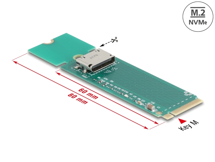 Delock M.2 Key M zu 1 x OCuLink SFF-8612 Konverter #1 