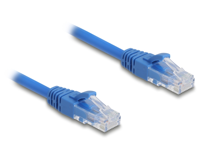 Delock RJ45 Spiralkabel Stecker zu Stecker Cat.6 UTP 1,3 m bis 3,3 m blau #2 