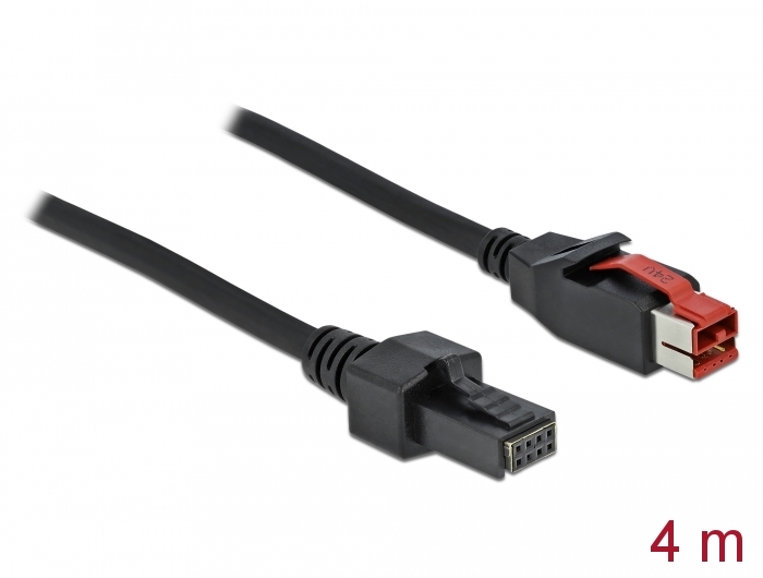 Delock PoweredUSB Kabel Stecker 24 V zu 2 x 4 Pin Stecker 4 m für POS Drucker und Terminals #1 