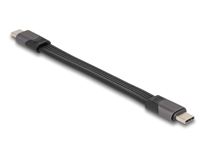 Delock USB 40 Gbps FPC Flachbandkabel USB Type-C™ zu USB Type-C™ 15 cm PD 3.0 100 W E-Marker #2 
