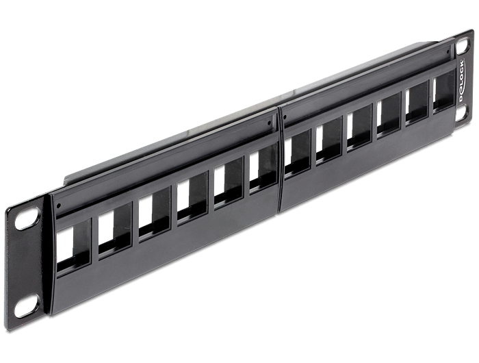 Delock 10″ Keystone Patchpanel 12 Port schwarz #1 