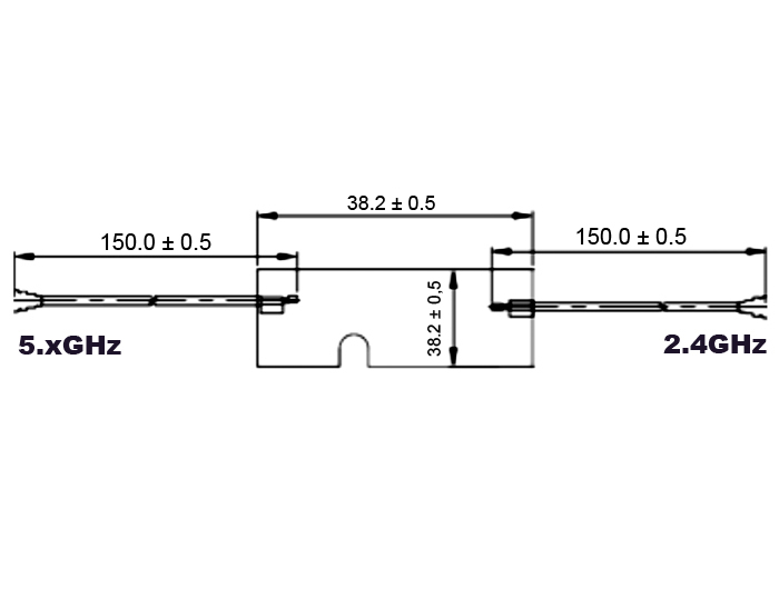 Delock WLAN 802.11 ac/a/h/b/g/n Doppelantenne 2 x I-PEX Inc., MHF® I Stecker 3 - 5 dBi 1.13 2 x 15 cm PCB intern Klebemontage #6 