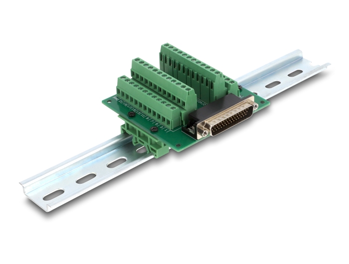Delock D-Sub HD 44 Pin Stecker zu Terminalblock für Hutschiene #1 