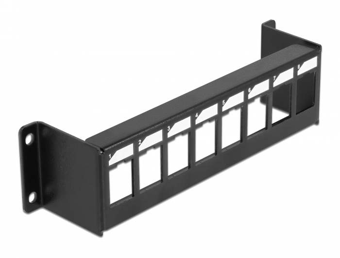 Delock Keystone Halterung 8 Port Panel Aufbau #1 