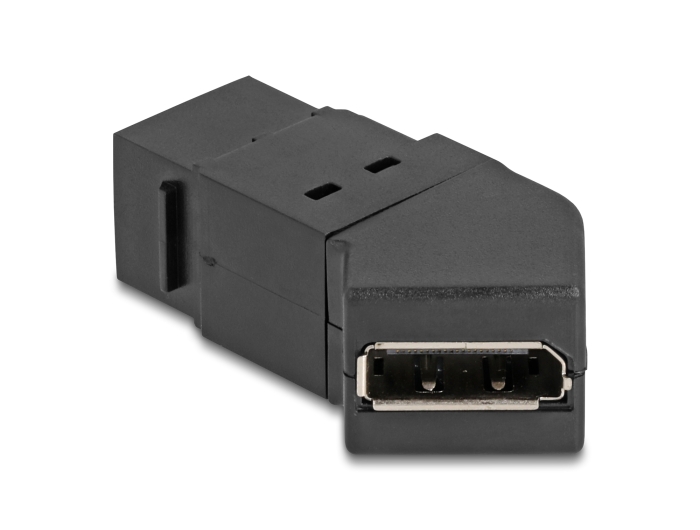 Delock Keystone Modul Mini DisplayPort Einbaubuchse zu DisplayPort Buchse 45° gewinkelt 8K 30 Hz schwarz #3 