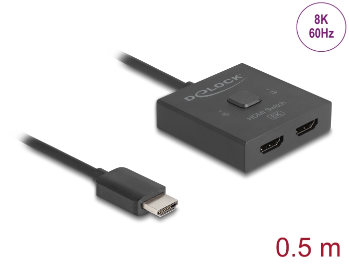 Delock HDMI Switch 2 auf 1 bidirektional 8K #1 