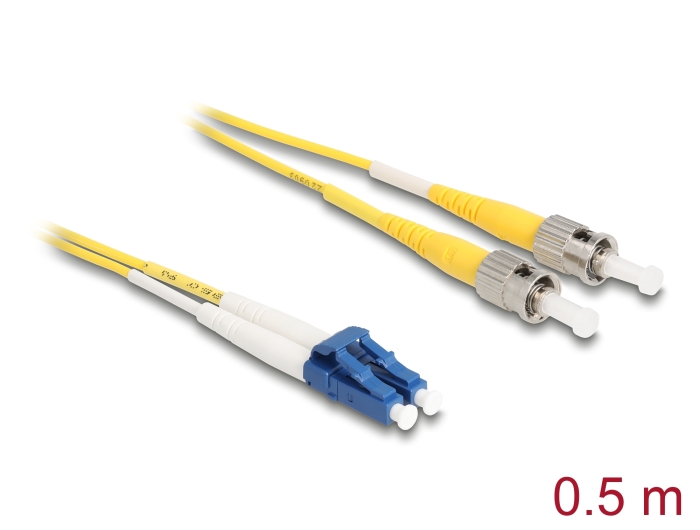 Delock Kabel Lichtwellenleiter LC > ST Singlemode OS2 0,5 m #1 