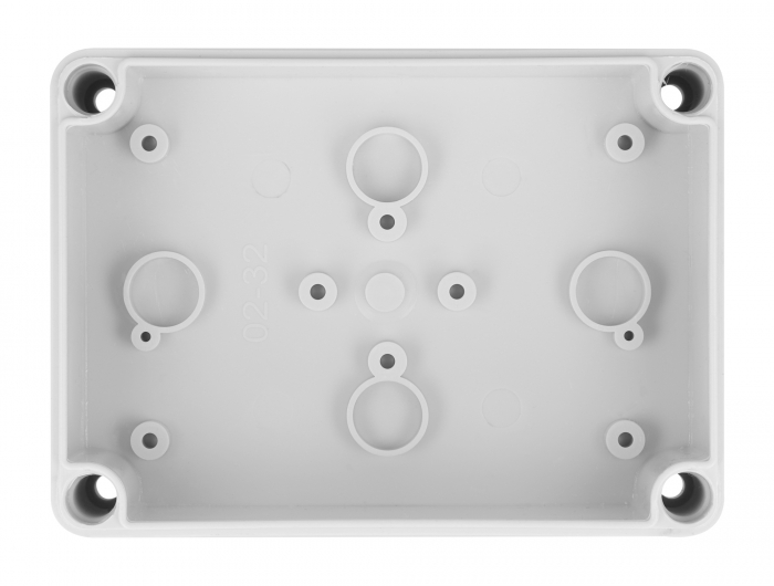 Delock Installationsgehäuse mit Kabeleinführungen 130 x 93 x 57 mm grau #3 