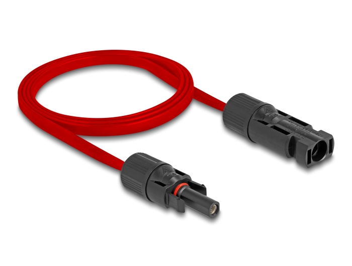 Delock DL4 Solar Flachbandkabel Stecker zu Buchse 1 m rot #2 