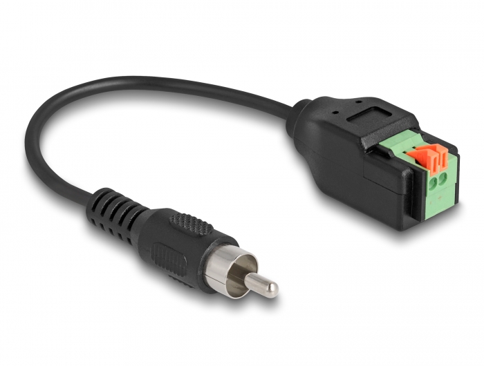 Delock Kabel Cinch Stecker zu Terminalblock Adapter mit Drucktaster 15 cm #2 