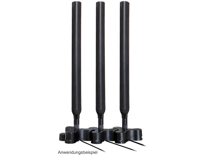 Delock Antennenfuß RP-SMA Buchse zu RP-SMA Stecker mit Anschlusskabel RG-174 1 m schwarz #3 