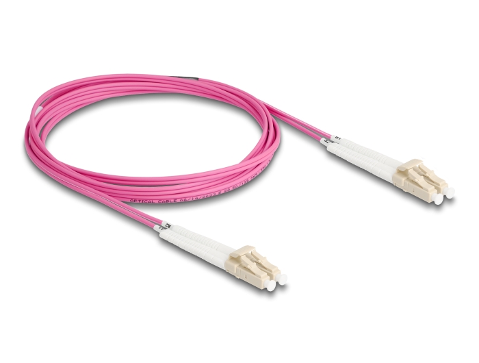 Delock LWL Kabel LC Duplex zu LC Duplex Multimode OM4 winkelbar 2 m #2 