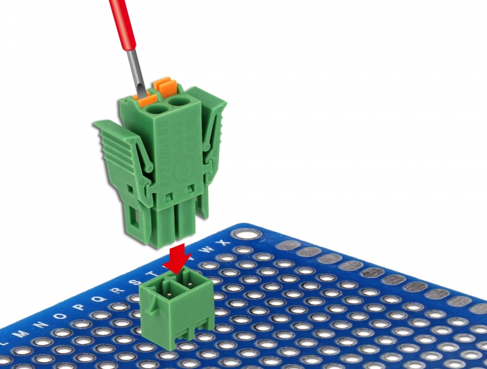 Delock Terminalblock Set für Platine 2 Pin 3,81 mm Rastermaß vertikal #6 
