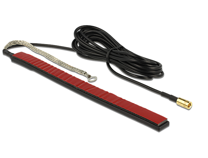 Delock DAB+ Antenne SMB Stecker 23 dBi aktiv omnidirektional schwarz Klebemontage outdoor #2 