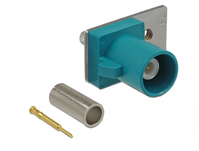 Delock FAKRA Z Stecker Federpin zum Crimpen 1 vorgestanztes Loch #1 