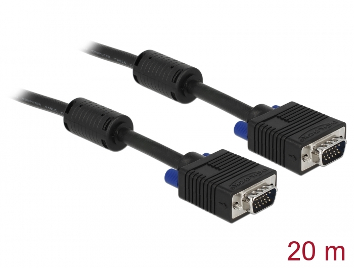 SVGA Kabel Stecke zu Stecker 20 m Delock #1 