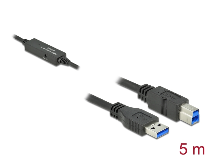 Delock Aktives USB 3.2 Gen 1 Kabel USB Typ-A zu USB Typ-B 5 m #1 