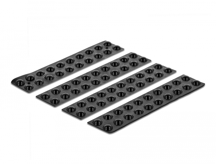 Delock Gummifüße rund selbstklebend 6 x 2 mm 80 Stück schwarz #2 