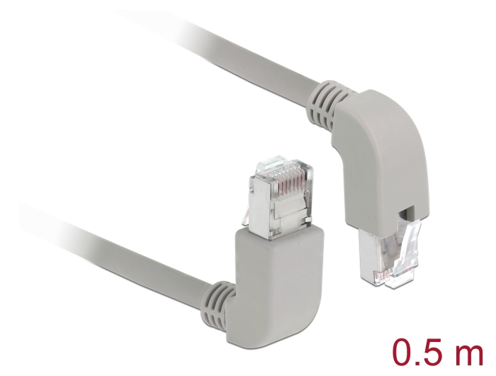 Delock Netzwerkkabel RJ45 Cat.6 S/FTP oben / unten gewinkelt 0,5 m #1 