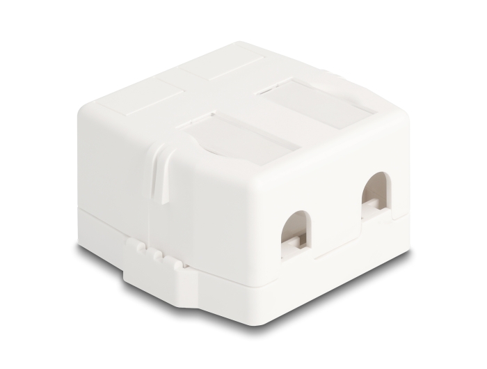 Delock Keystone Leergehäuse 2 Port mit magnetischer Unterseite, weiß #3 