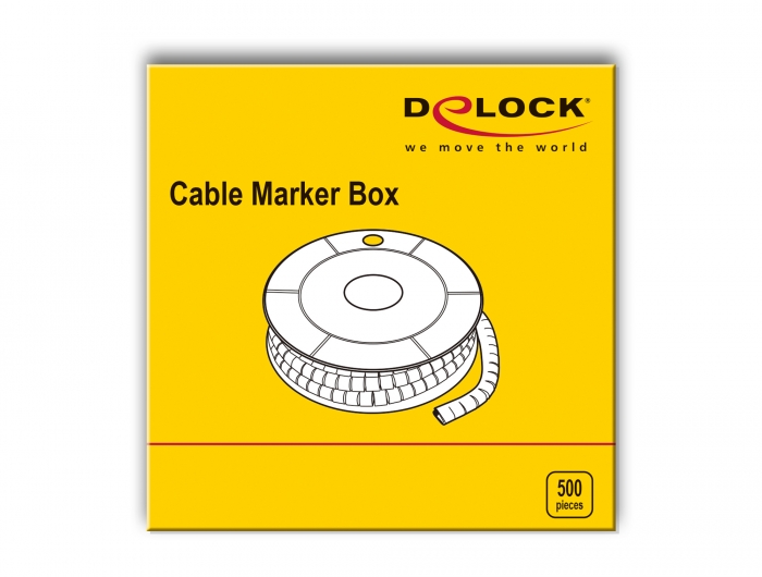 Delock Kabelmarker Box, Nr: 9, gelb, 500 Stück #3 