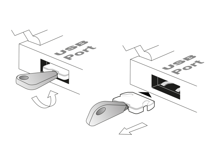 Port Blocker für USB Typ-A Buchse für Delock Artikel 20648 10 Stück #2 