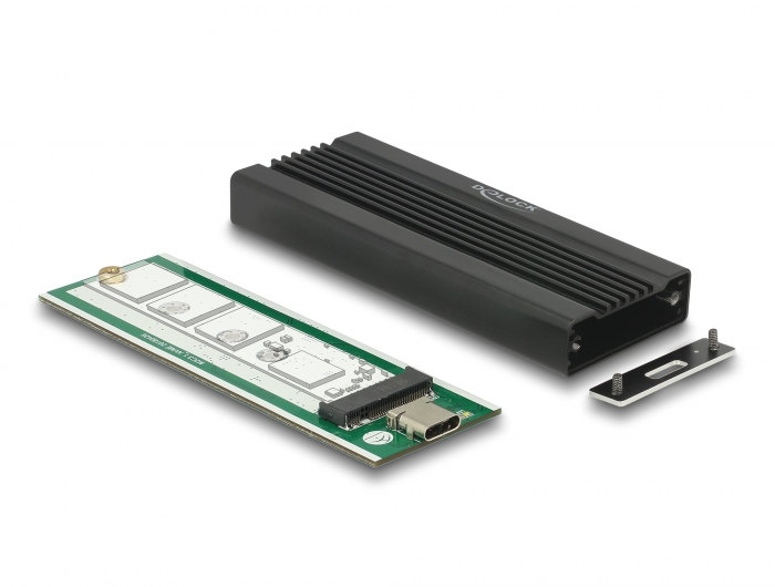 Delock Externes Gehäuse für M.2 NVMe PCIe SSD mit SuperSpeed USB 10 Gbps (USB 3.2 Gen 2) USB Type-C™ Buchse #4 