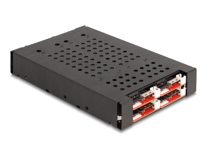 Delock 3.5″ Wechselrahmen für 4 x M.2 NVMe SSD mit Slim SAS SFF-8654 Anschluss #3 