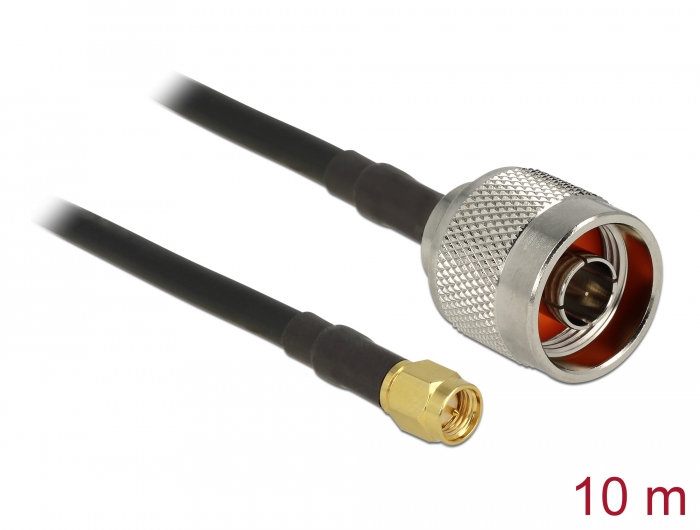 Delock Antennenkabel N Stecker > SMA Stecker CFD200 10 m low loss #1 