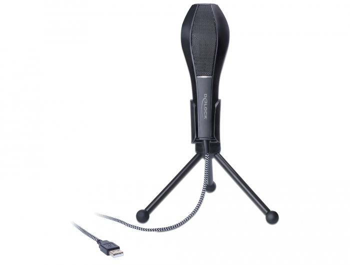Delock USB Kondensator Mikrofon mit Tischständer - ideal für Gaming, Skypen und Gesang #3 