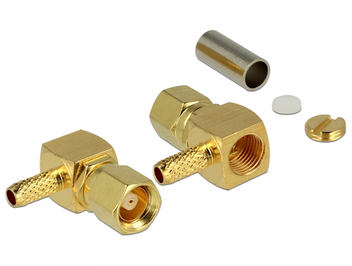 Delock SMC Stecker 90° gewinkelt zum Crimpen RG-174 / RG-316 #1 