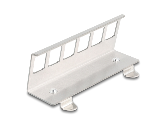 Delock Keystone Metall Halterung 6 Port für Hutschiene #2 