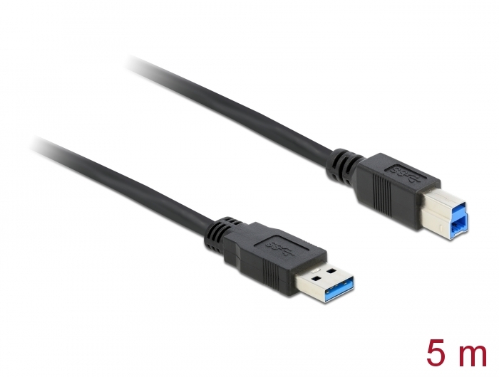 Delock Kabel USB 3.0 Typ-A Stecker > USB 3.0 Typ-B Stecker 5,0 m schwarz #1 