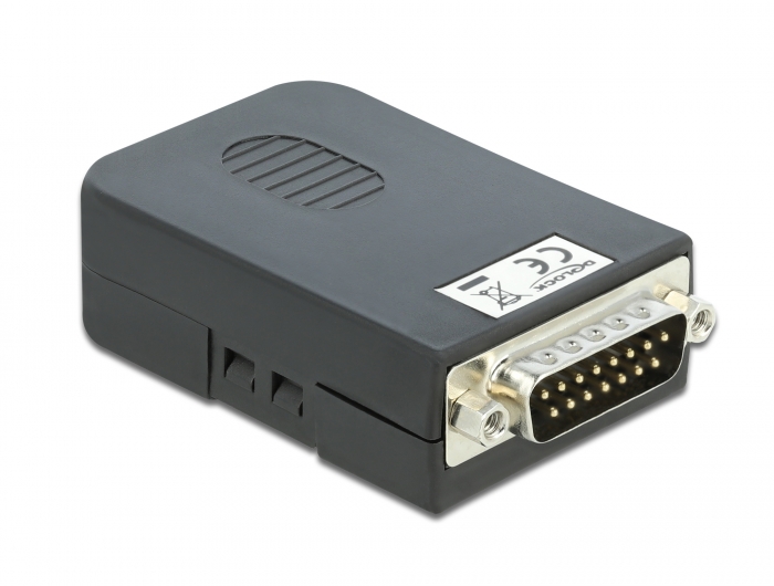 Delock D-Sub15 Stecker zu Terminalblock mit Gehäuse #3 