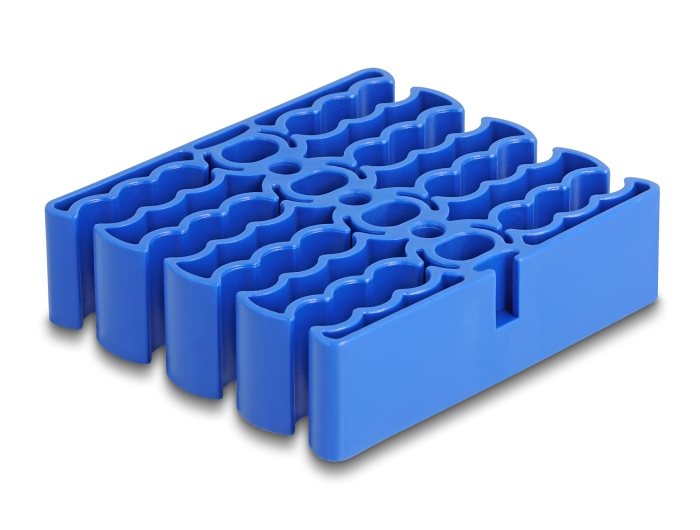 Delock Kabel-Organizer mit 24 Kabeleinführungen blau #1 