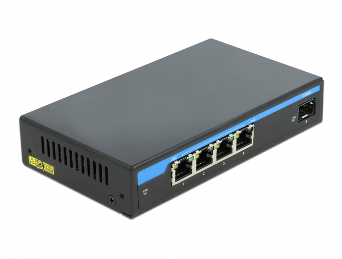 Delock Gigabit Ethernet Switch 4 Port PoE + 1 SFP #1 