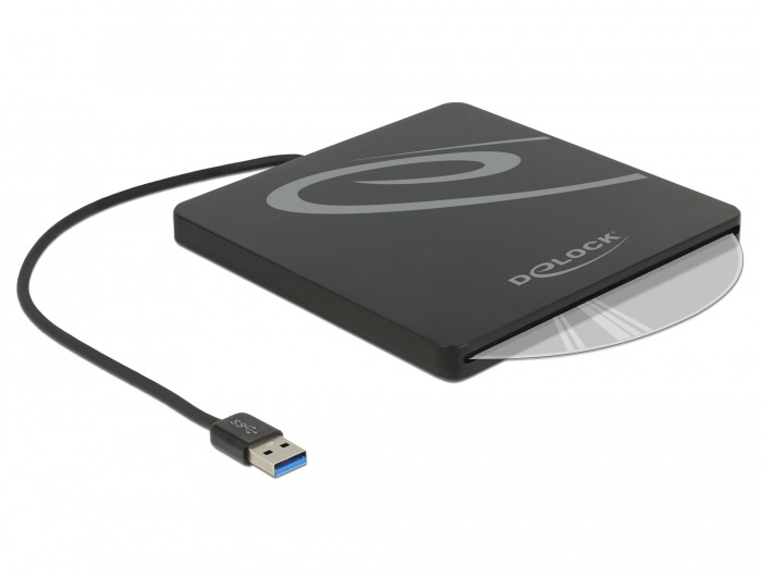 Delock Externes Gehäuse für 5.25″ Slot-in Slim SATA Laufwerke 9,5 / 12,7 mm zu USB Typ-A Stecker schwarz #1 