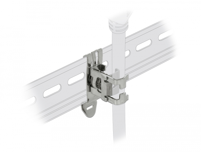Delock Schirmklemme für Hutschiene - Kabeldurchmesser 10 - 20 mm #1 