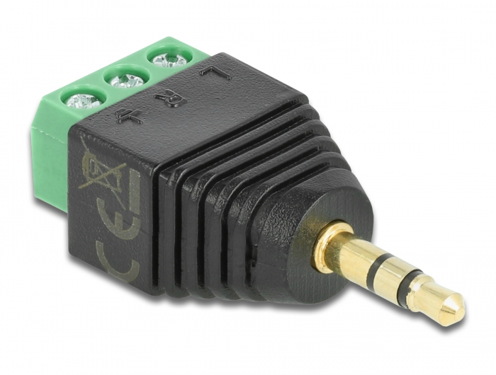 Delock Adapter Klinke Stecker 3,5 mm > Terminalblock 3 Pin #1 