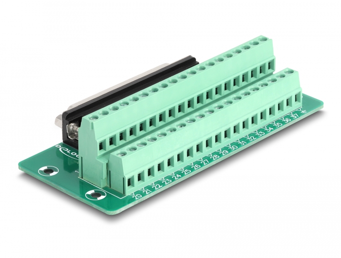 Delock D-Sub 37 Pin Buchse zu Terminalblock für Hutschiene #2 