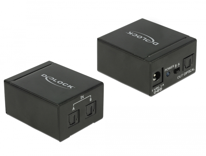 Delock TOSLINK Switch 2 x TOSLINK in zu 1 x TOSLINK out #1 