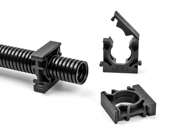 Delock Kabelschlauchhalter mit Verschlussclip 21,2 mm 4 Stück schwarz #4 