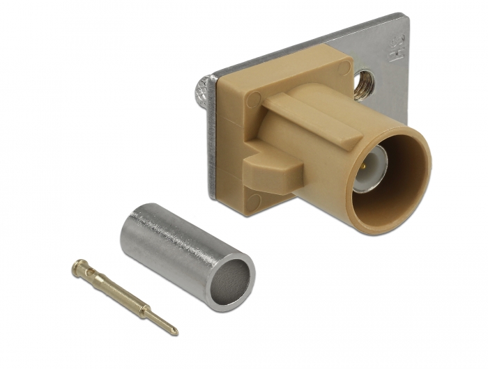 Delock FAKRA I Stecker Federpin zum Crimpen 1 vorgestanztes Loch #1 