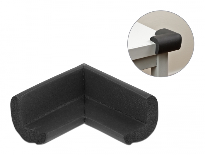 Delock Schaumstoff Kantenschutz selbstklebend 70 x 67 x 35 mm schwarz #1 