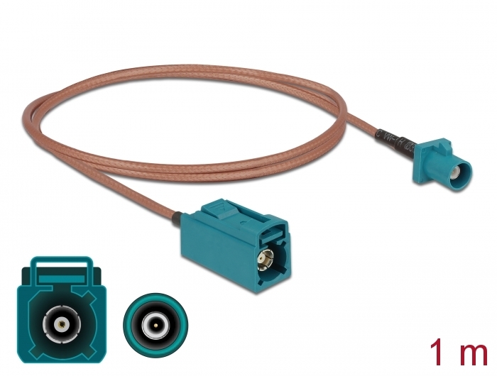 Delock Antennenkabel FAKRA Z Stecker > FAKRA Z Buchse RG-316 1 m #1 