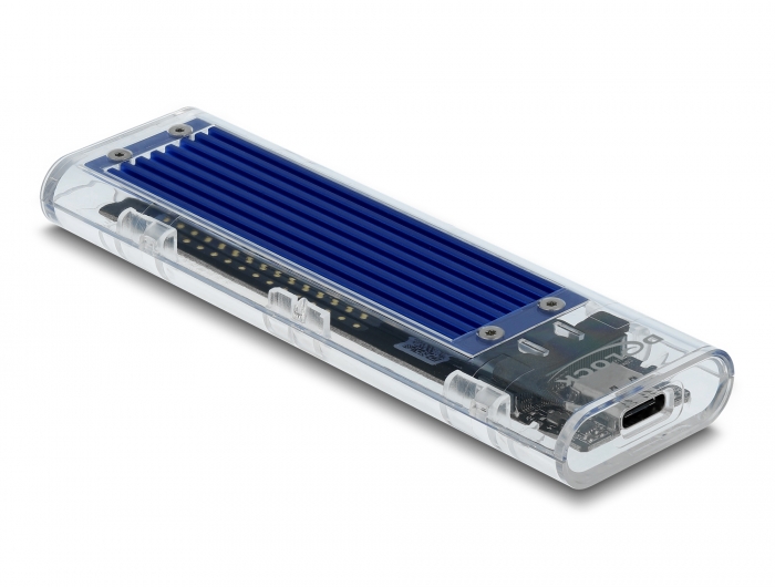 Delock Externes Gehäuse für M.2 NVMe PCIe SSD mit USB Type-C™ Buchse transparent #2 
